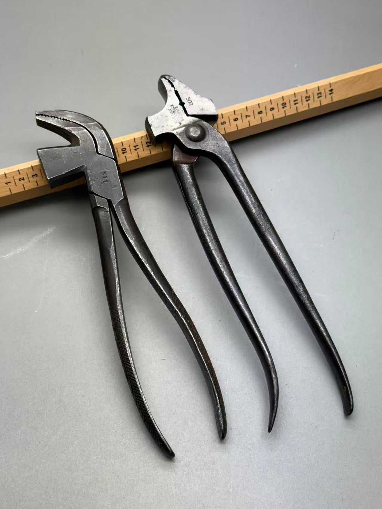 Vintage E.A Berg Eskilstuna Sweden Shoemaker's English style pliers 511