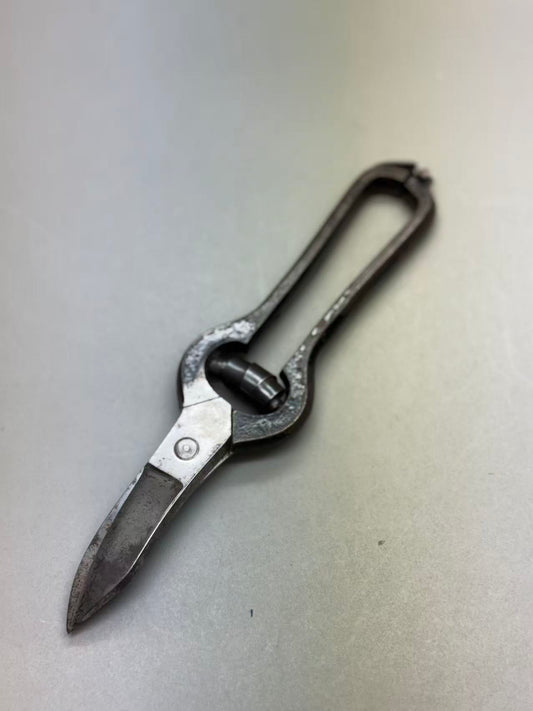 Germany R.HESS Leather scissors for bottom leather,  curved