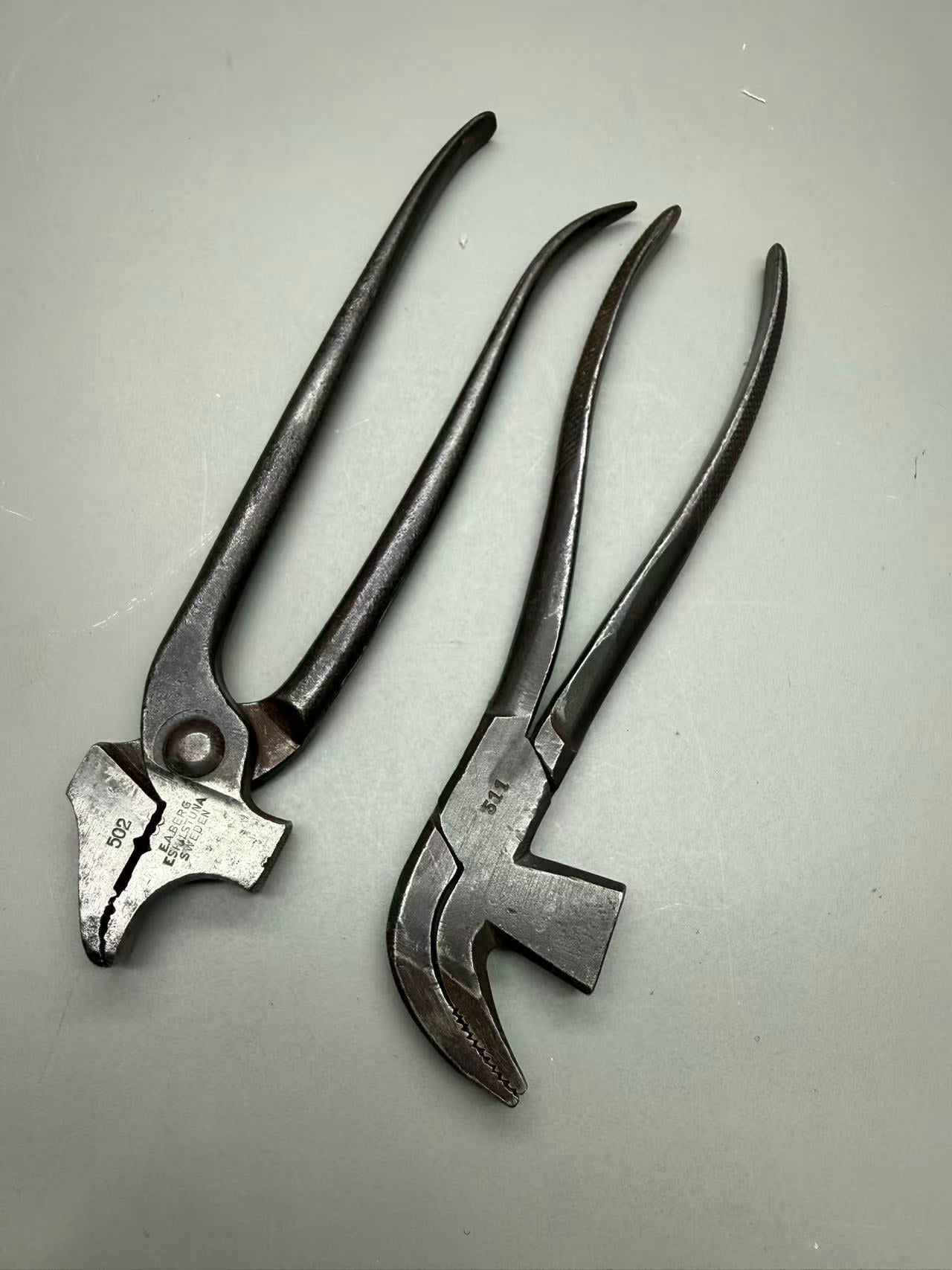 Vintage E.A Berg Eskilstuna Sweden Shoemaker's English style pliers 511