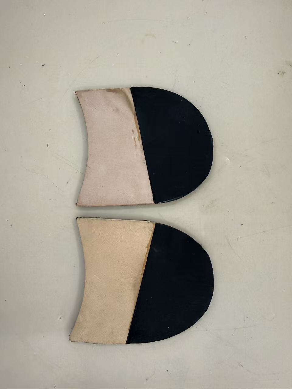 Leather heel top lift