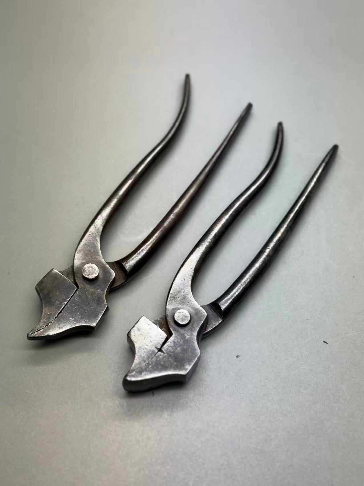 Vintage Germany R.HESS Shoemaker lasting pliers No.4 Price Sold as both(Narrow and wide pliers)