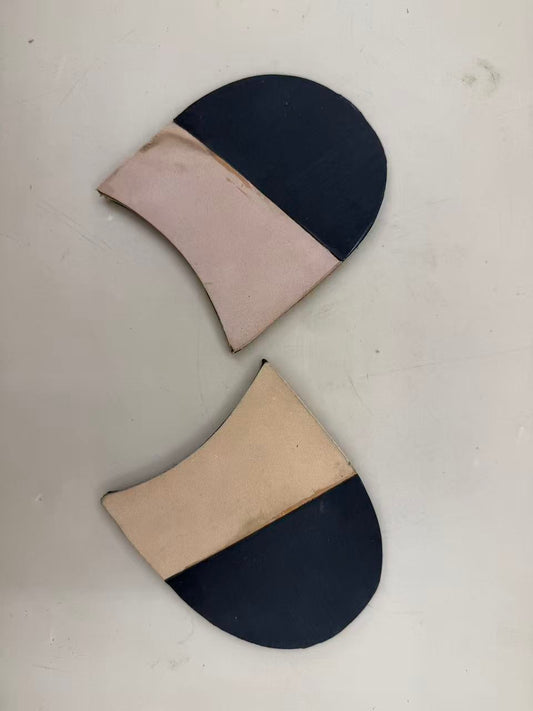Leather heel top lift