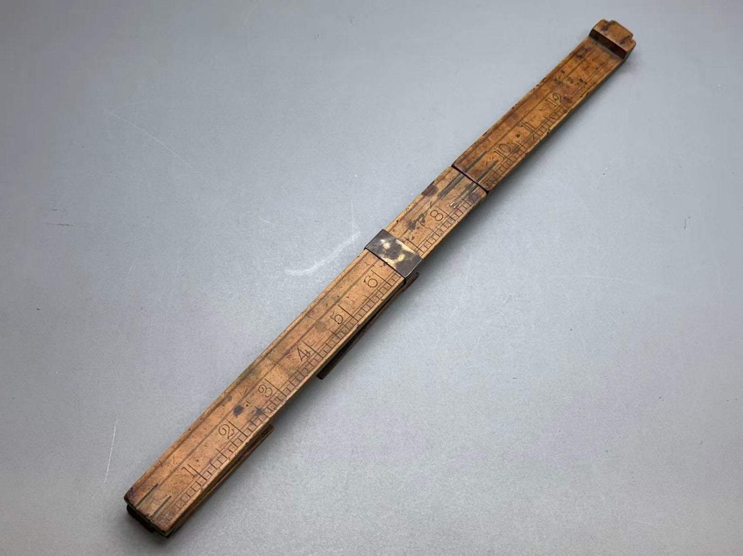 Antique English Boxwood Foot Shoe Size Extending Folding Measure