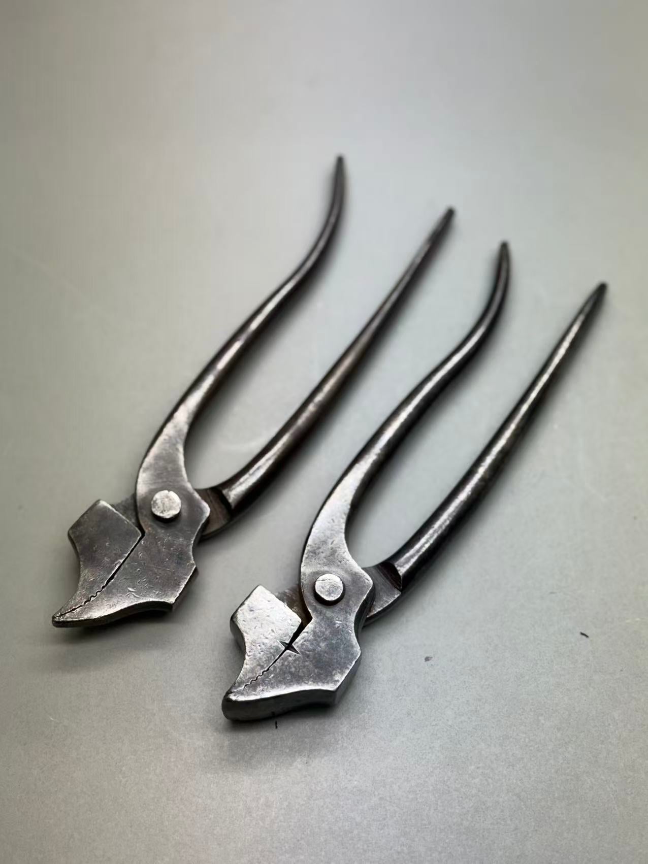 Vintage Germany R.HESS Shoemaker lasting pliers No.4 Price Sold as both(Narrow and wide pliers)