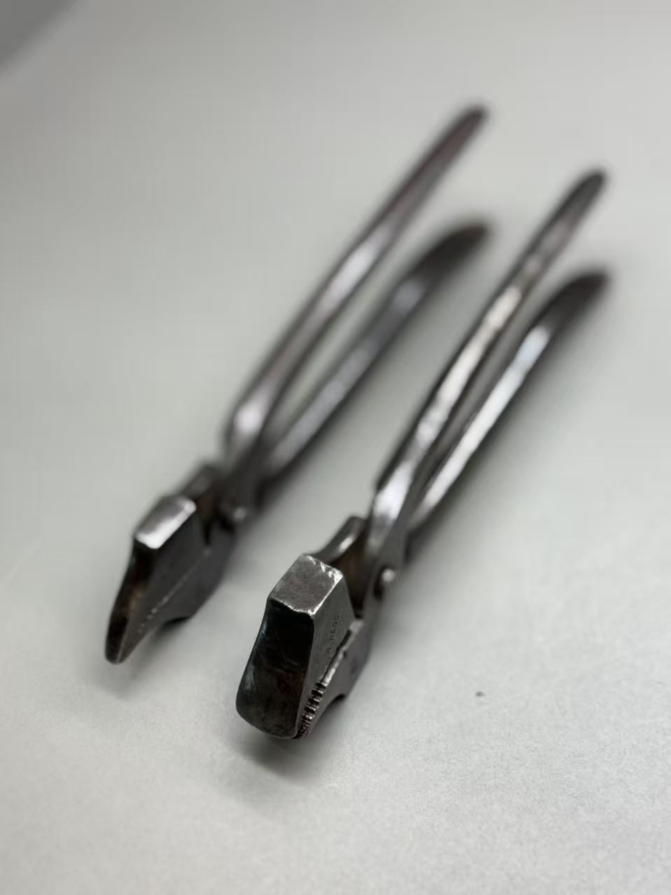 Vintage Germany R.HESS Shoemaker lasting pliers No.4 Price Sold as both(Narrow and wide pliers)