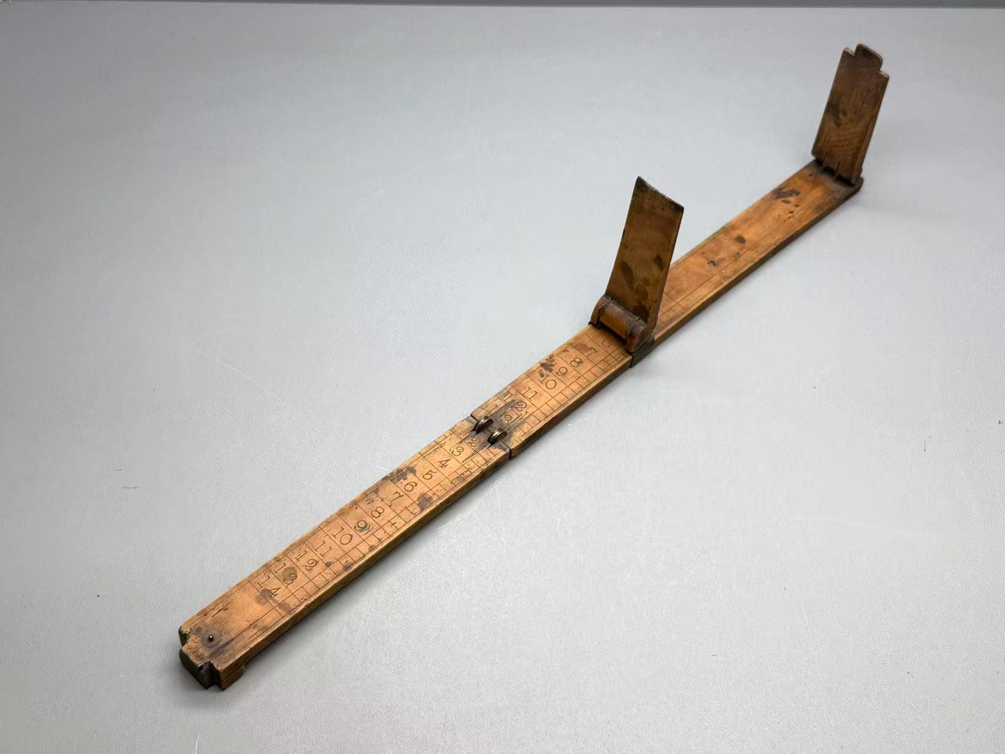 Antique English Boxwood Foot Shoe Size Extending Folding Measure