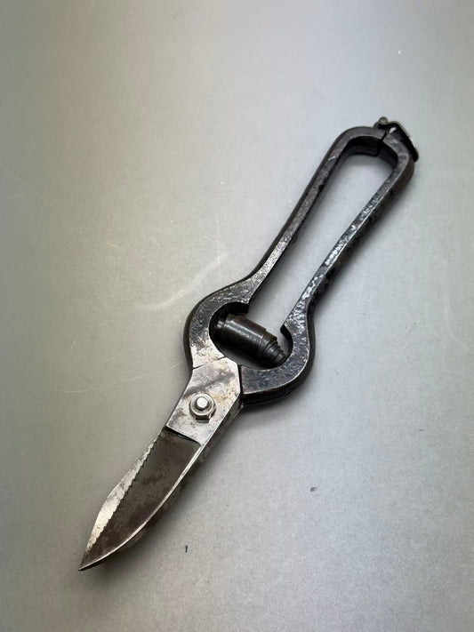 Germany R.HESS Leather scissors for bottom leather,  curved